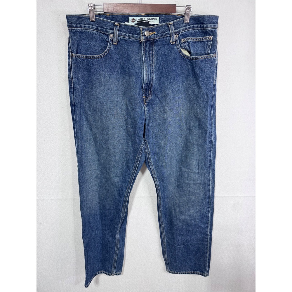 Vintage Y2K Harley-Davidson 38x32 Blue Jeans Men's Genuine Motor Clothes‎ Denim